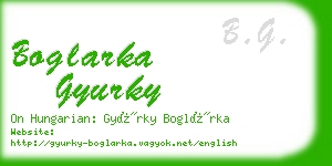 boglarka gyurky business card